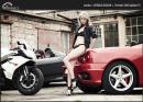 Секси байкърки: Люси с Aprilia RSV4 и Ferrari 360 Spyder F1